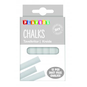 Vita tavelkritor 12 st