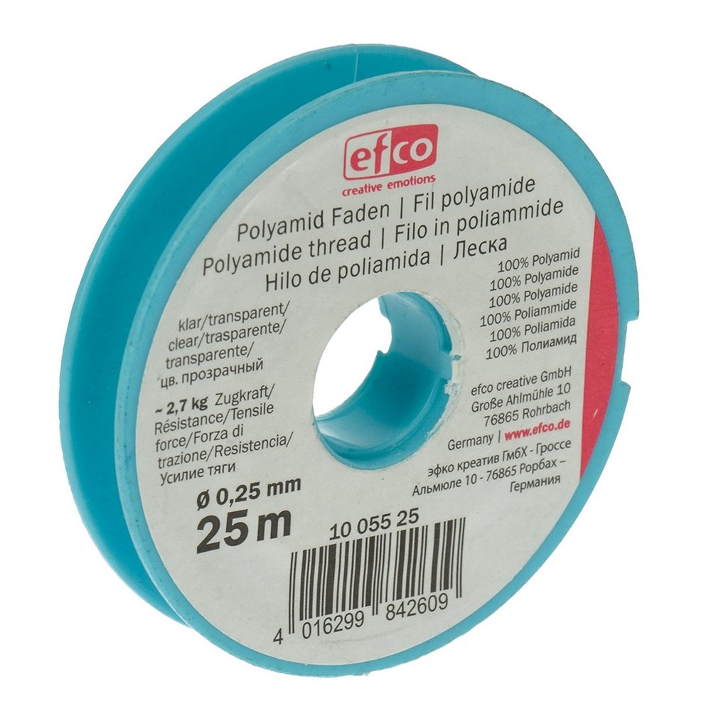 Nylontråd Ø0,25 mm - Klar 25 m trækkraft ca. 2,7 kg - Nylontråd, Sytråd, Sytilbehør