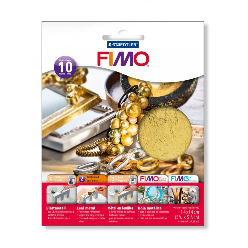 Bladmetall - Guld - Modelleringsverktyg, Modellera, Pyssel för barn, Hobbymaterial, Pyssla