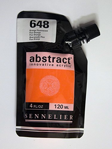 Akrylfärg Sennelier Abstract 120ml - Fluo Orange (648) - Akrylfärger, Konstnärsfärger