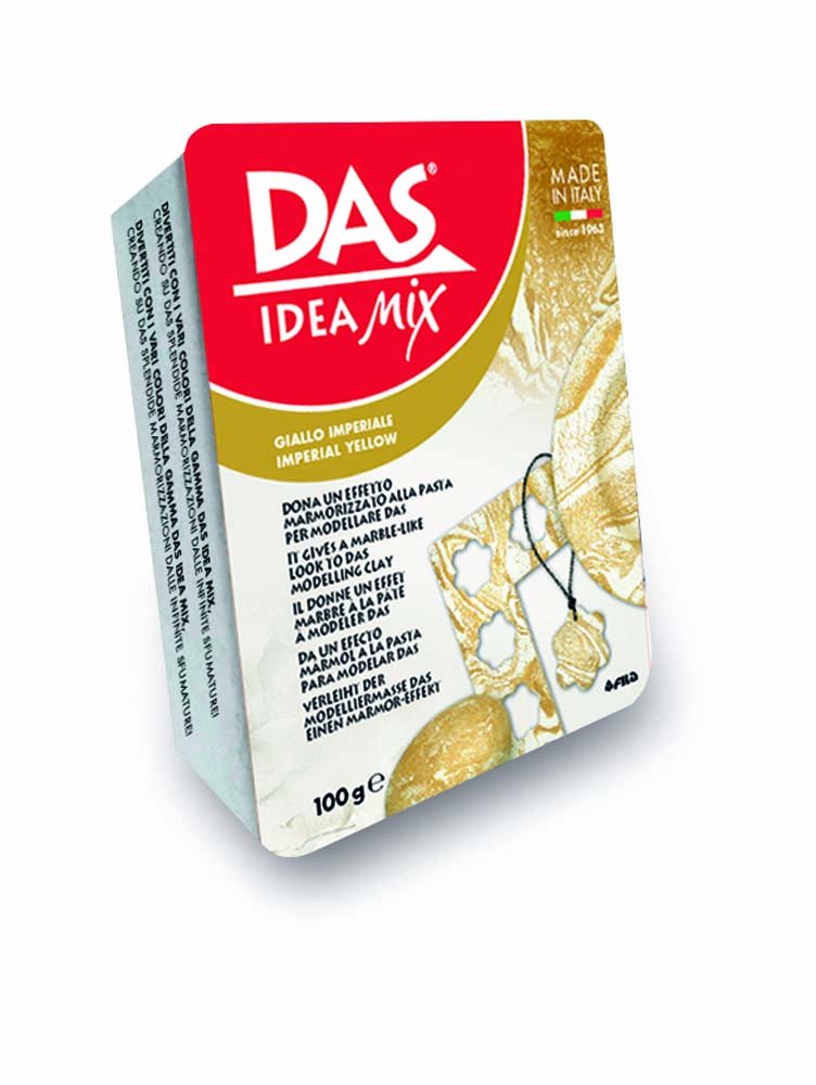 DAS Idea Mix 100g - Gul - Lufttorkande modellera, Modellera, Pyssel för barn, Hobbymaterial, Pyssla