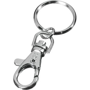 Karbinhake med nyckelring 6,5 cm, 10-pack