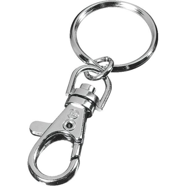 Karbinhake med nyckelring 6,5 cm, 10-pack