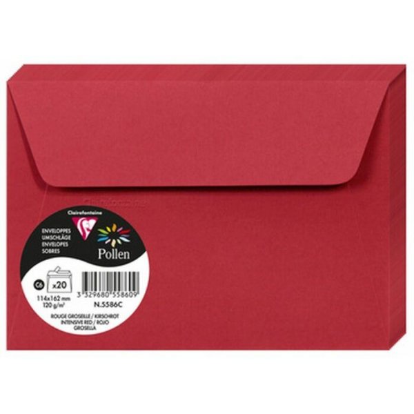 Pollen Kuvert 114x162 - 20-pack - Intensiv rd