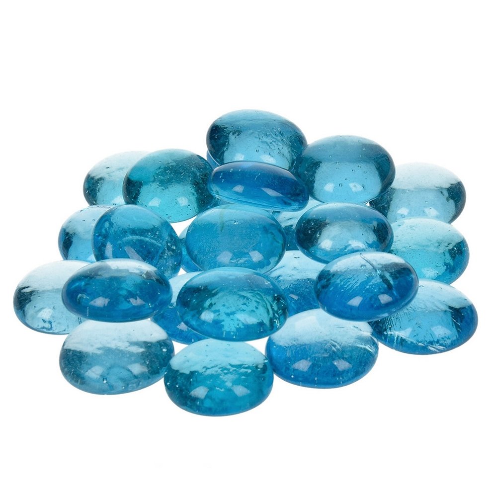 Glassten 18-20 mm 100 g - Lysturkis - Buede glassten, Smådekorationer, Strøelse, klistermærker & små dekorationer, Dekorationmateriale,
