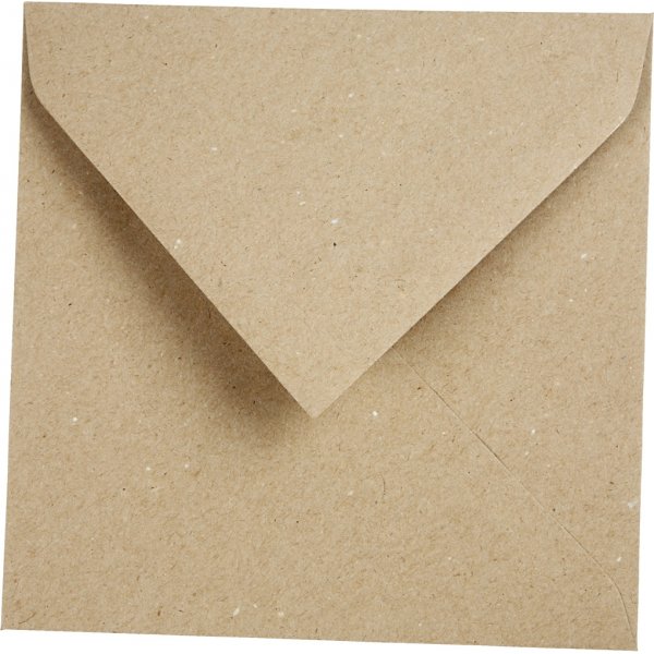 Återvunnet kuvert - natur - 16 x 16 cm - 50 st Återvunnet kuvert - natur - 16 x 16 cm - 50 st