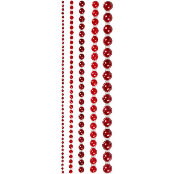 Rhinestones - röd - 2-8 mm - 140 st Rhinestones - röd - 2-8 mm - 140 st