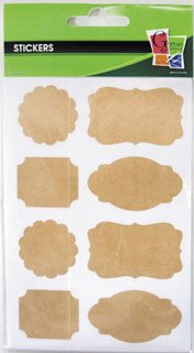 Klistermärken ramar kraftpapper 30 mm, 32-pack Klistermärken ramar kraftpapper 30 mm, 32-pack