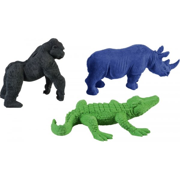 Suddgummi - exotiska djur Suddgummi - exotiska djur