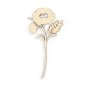 Set med 10 plywoodblommor, ca 24 cm, 4 mm tjocka Set med 10 plywoodblommor, ca 24 cm, 4 mm tjocka