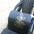 Kundbild Hobbysticker 10 x 23 cm - guld Bokstäver: bakhjul airbike