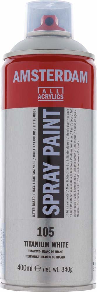 Amsterdam Spray 400 ml - Titanium White - Spraydåser, Spraymaling, Hobbyfarve