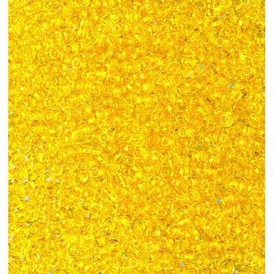 Rocailleperler gjennomsiktige ø 2,6 mm - gule 17 g
