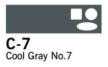 Copic Marker - C7 - Cool Grey Nr.7 - Tuschpenne, Penne, Penne, kridt & tusch