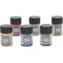 Glassmaling metall - blandede farger - 6 x 30 ml