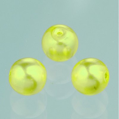 Glassperler voks glans 6 mm - gul 40 stk.
