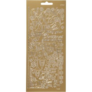 Klisterm�rker lanterner 10x23 cm Guld - 1 ark