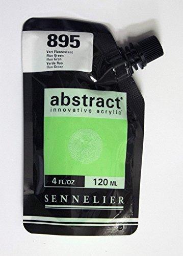 Akrylfärg Sennelier Abstract 120ml - Fluo Green (895) - Akrylfärger, Konstnärsfärger