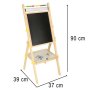 Roterande dubbelsidig magnetisk griffeltavla med bokstäver 38 x 36,5 x 90 cm - Träram Roterande dubbelsidig magnetisk griffeltavla med bokstäver 38 x 36,5 x 90 cm - Träram