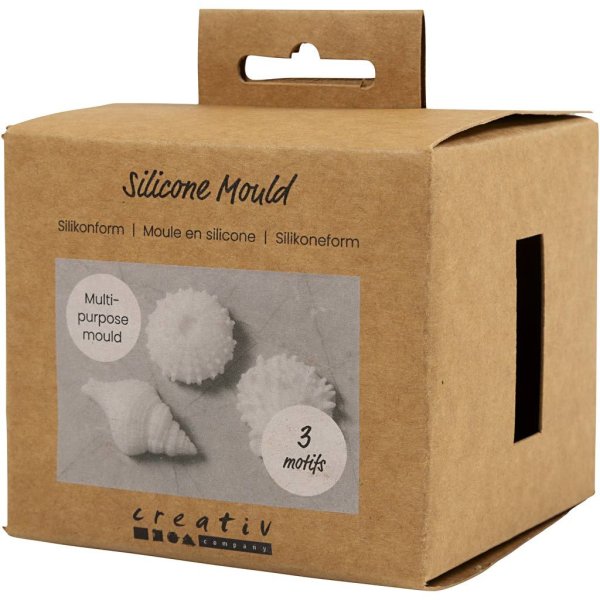 Silikonform Sjøpølse, konkylie og skall 3,5-6 cm 3-pakning Silikonform Sjøpølse, konkylie og skall 3,5-6 cm 3-pakning