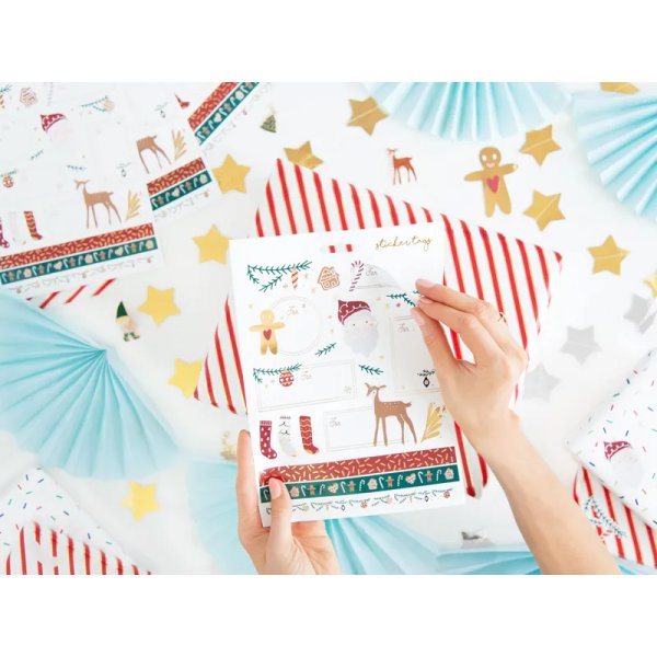 Julstickers Santa 4,5-9 cm mix - 31 stickers Julstickers Santa 4,5-9 cm mix - 31 stickers