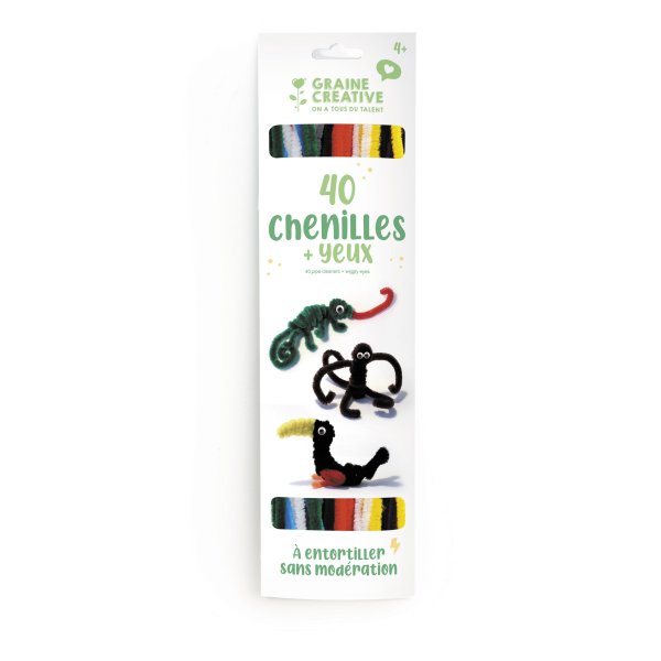 G�r-det-sj�lv-kit med chenille och r�rliga �gon - m�nster djungel