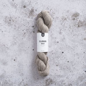 Llama silk 50 g Mørk linbeige