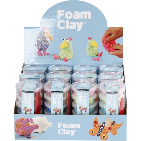 Foam Clay® - glitter färger - metallicfärger - 12 set Foam Clay® - glitter färger - metallicfärger - 12 set
