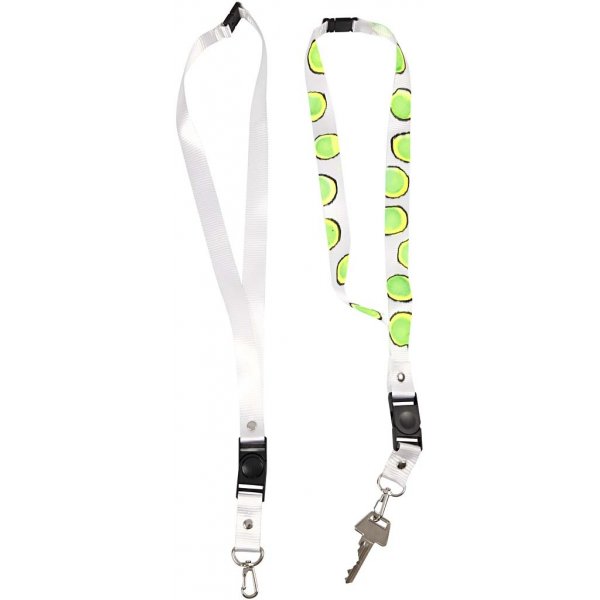 Nyckelband - vit - 5 st Nyckelband - vit - 5 st