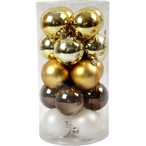 Julgranskulor - gyllene - Ø6 cm - 20 st Julgranskulor - gyllene - Ø6 cm - 20 st