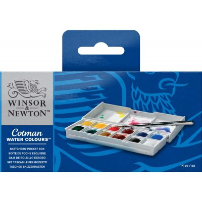 Akvarellmaling W&N Cotman - Skisserens boks 12 farger