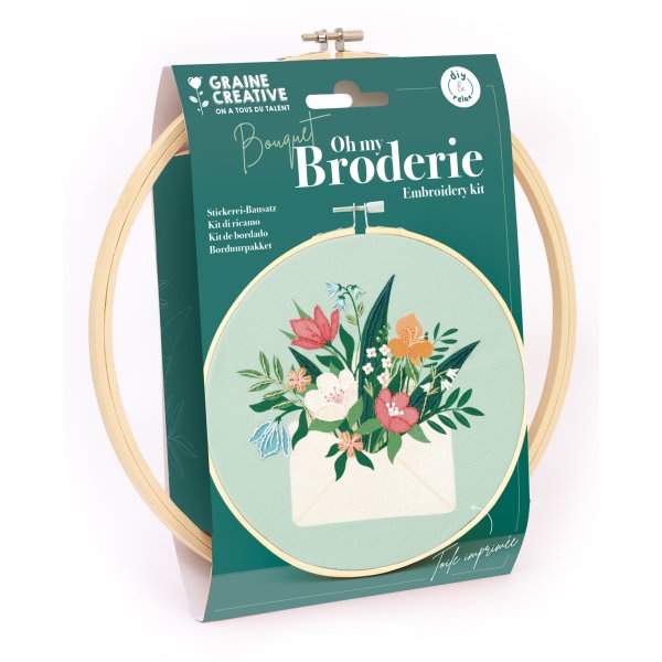 Broderikit blomsterbukett � 20 cm
