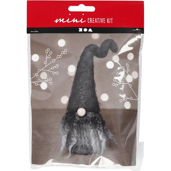 Mini DIY Kit - gråmelerad - Jultomte Mini DIY Kit - gråmelerad - Jultomte