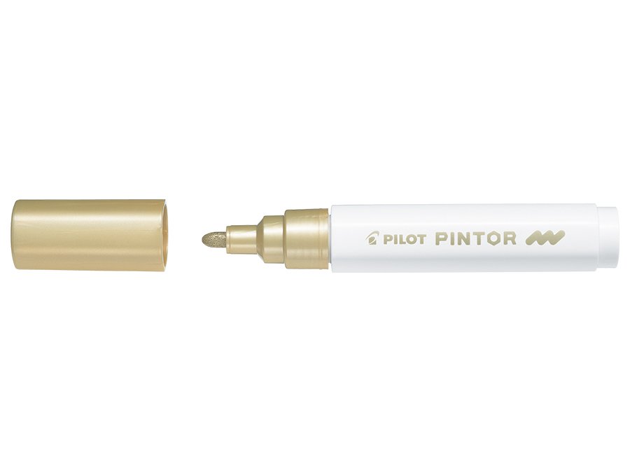 Fiberpen Pilot Pintor - (Medium) - Guld - Fiberpenne, Penne, Penne, kridt & tusch