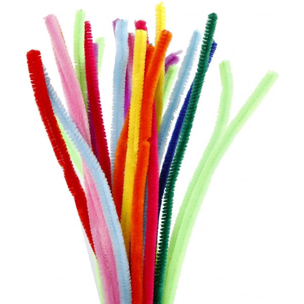 Piprensare - Ø9 mm - mixade färger - 200 st Piprensare - Ø9 mm - mixade färger - 200 st