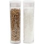 Rocaillepärlor 1,7 mm Vit 2 x 7 g Rocaillepärlor 1,7 mm Vit 2 x 7 g