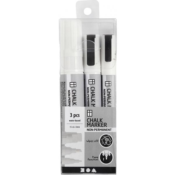 Chalk Markers - vit - 3 st Chalk Markers - vit - 3 st