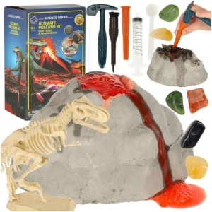 Experimentset Vulkan och Dinosauriefossil 16 x 11 x 8,5 cm - 6+ �r
