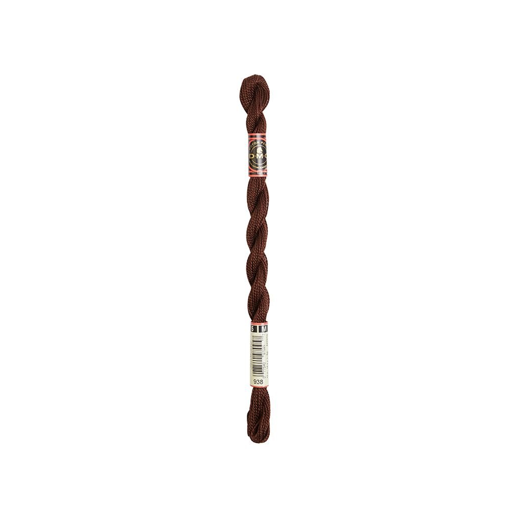 DMC Pearl Cotton Art. 115/5, 938 Ultra Dark Coffee Brown - Broderigarn, Garn, Sticka & virka