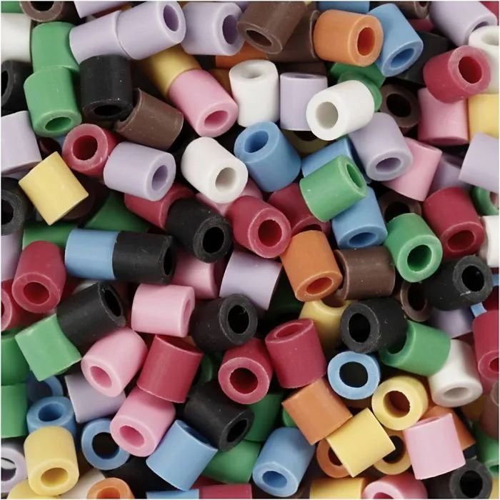NABBI BioBeads - Blandede farver - 1000 stk - Nabbi smelteperler, Perler & perleplader, Håndværk