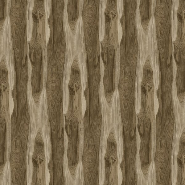 Vaxduk med Tr� motiv - Brun