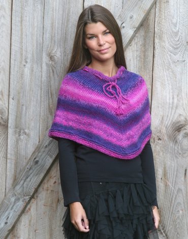 Stickmönster - Dam- och barnponcho Stickmönster - Dam- och barnponcho