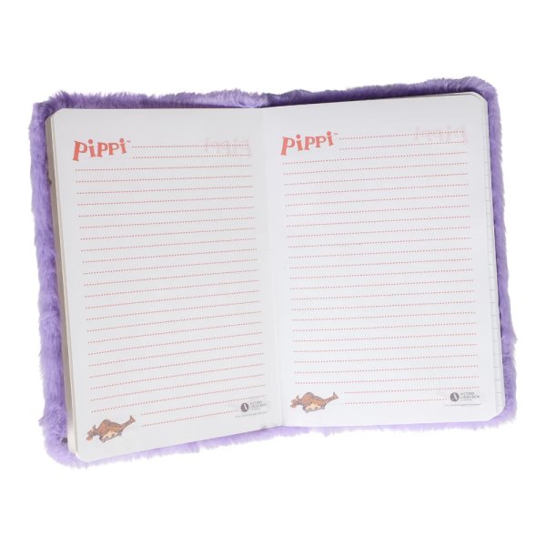 Fluffig anteckningsbok Pippi L�ngstrump A5 - 80 linjerade sidor