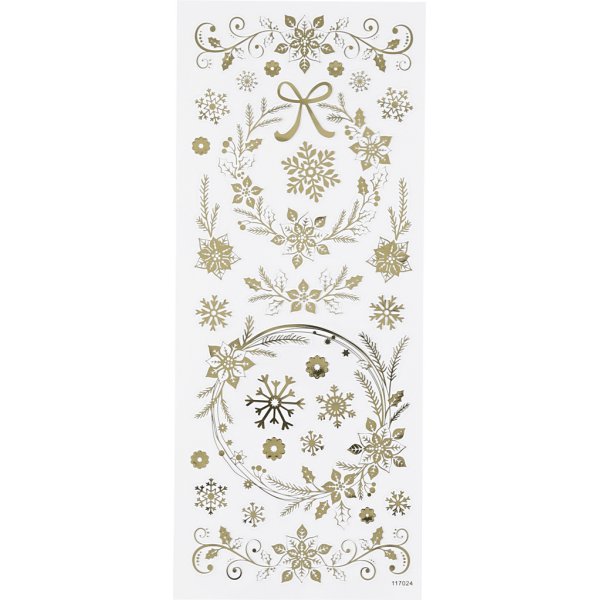 Stickers - guld - julstjärnor Stickers - guld - julstjärnor
