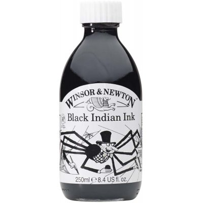 Blekk W&N 250ml - 030 Black Indian Ink 250ml