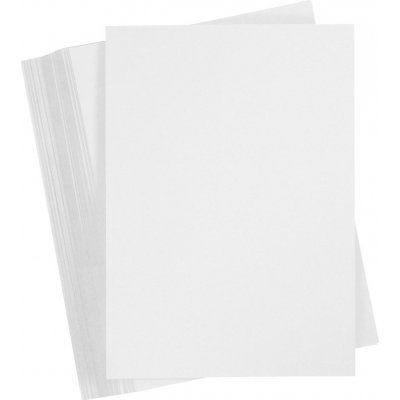 Farget papp - hvit - A4 - 250 g - 100 ark