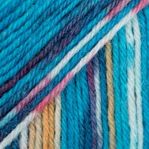 DROPS Fabel Print garn 50g - Blue sea (162)