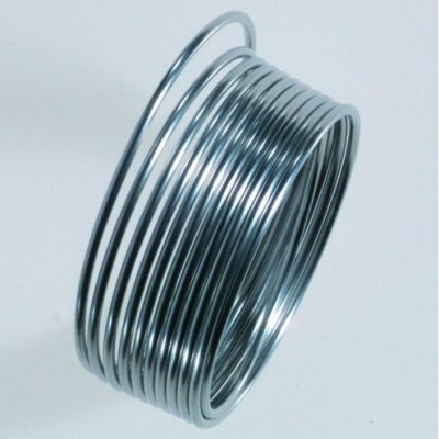 Aluminiumstråd ø 2 mm - sølv 50 m / ~ 415 g