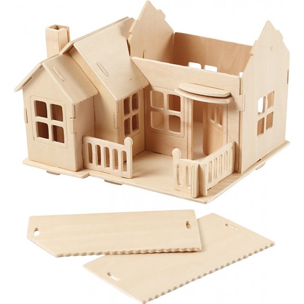3D Konstruktionsfigur - Hus med terass 3D Konstruktionsfigur - Hus med terass