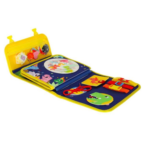 Sensorisk aktivitetstavle Dinosaurer 28 x 25 cm Blå - Rygsæktaske Sensorisk aktivitetstavle Dinosaurer 28 x 25 cm Blå - Rygsæktaske
